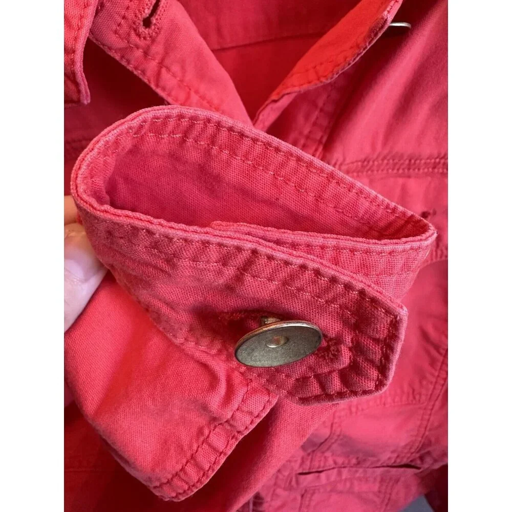 CAbi 727 Taylor‎ Ruffle Back Jacket In Lobster Medium Pockets - Picture 9 of 13